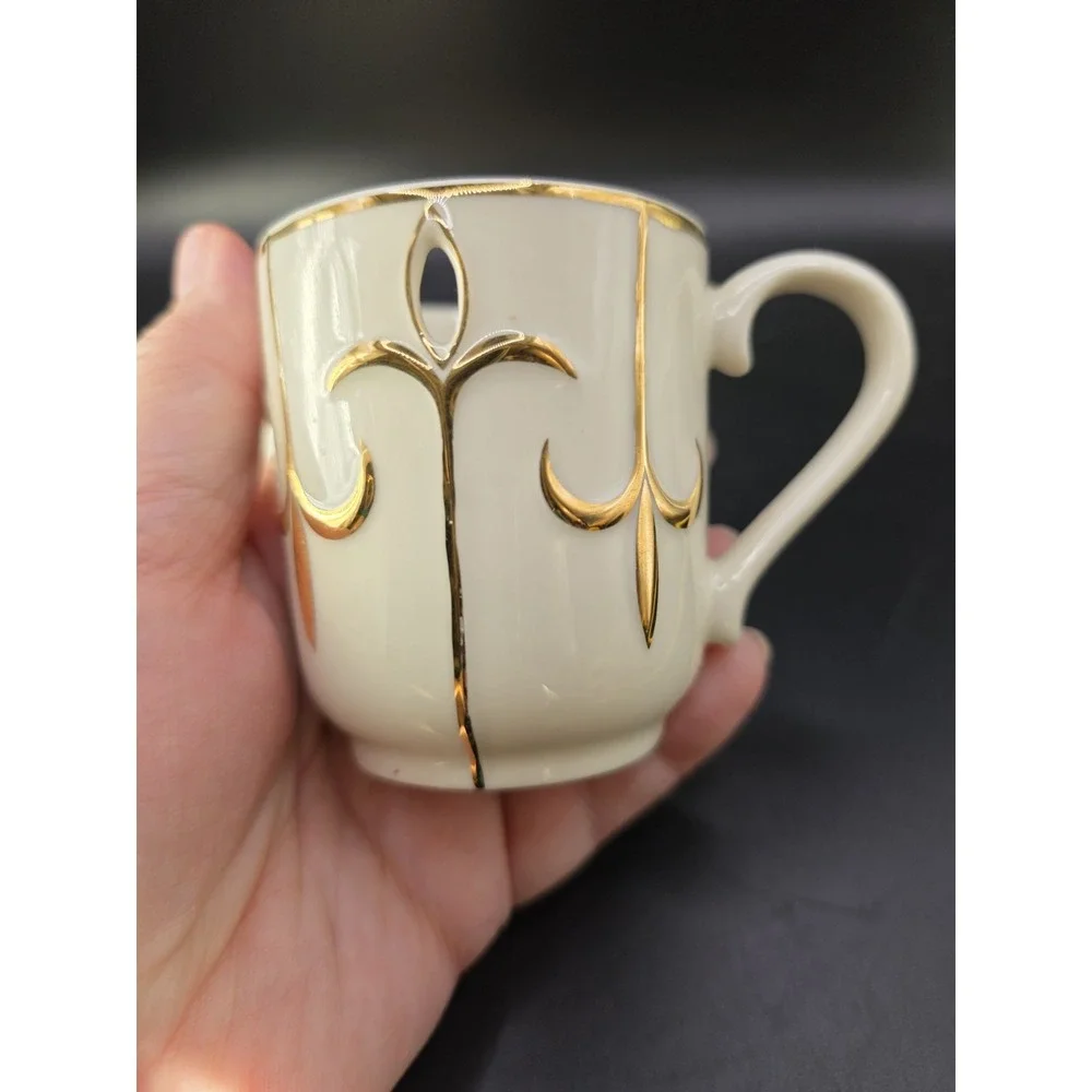 Partylite Tea, Candle Holder 24K Gold Trim
